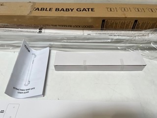 Photo 1 of YOOFOR Retractable Baby Gate, Extra Wide Safety Kids or Pets Gate, 33” Tall, Extends to 55” Wide, Mesh Safety Dog Gate for Stairs, Indoor, Outdoor, Doorways, Hallways (White, 33"x55") White 33x55 Inch (Pack of 1)

to keep mischief contained by providing a