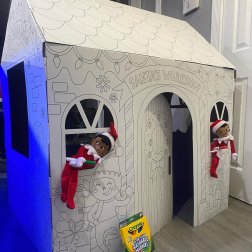 Photo 3 of Color-Your-Own Santas Workshop Large - Mondo Llama

Use your own markers to bring this merry playhouse to life. Kids will love their festive new playhouse that lets them use their own imagination and creativity. Add fake snow to the rooftop use your own p