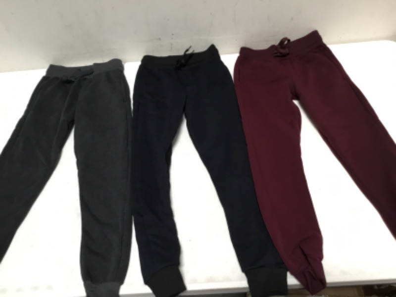 Photo 2 of Real Essentials 3 Pack: Boys Youth Active Athletic Soft Fleece Jogger Sweatpants (x-small)
