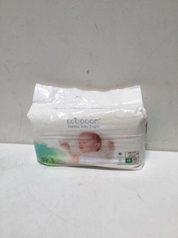 Photo 2 of ECO BOOM Diapers, Baby Bamboo Viscose Diapers, Eco-Friendly Natural Soft Disposable Nappies for Infant, Size 2 Suitable for 6 to 16lb (Small - 36 Count)
