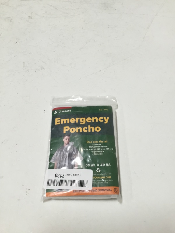 Photo 2 of Coghlan's Emergency Poncho Standard