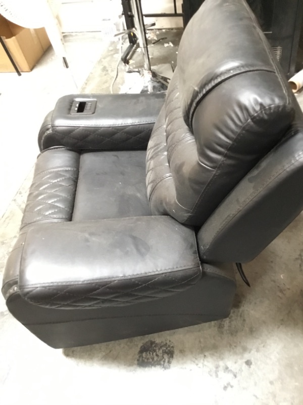 Photo 5 of Homelegance Furniture Putnam Power Reclining Chair in Gray with charger outlet 