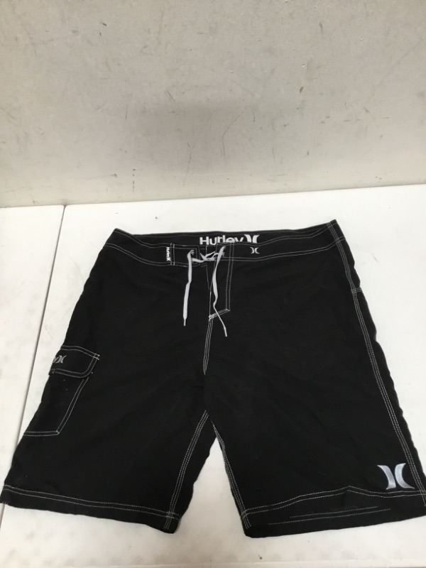 Photo 2 of Hurley Men’s Black Drawstring Board Shorts Size 38