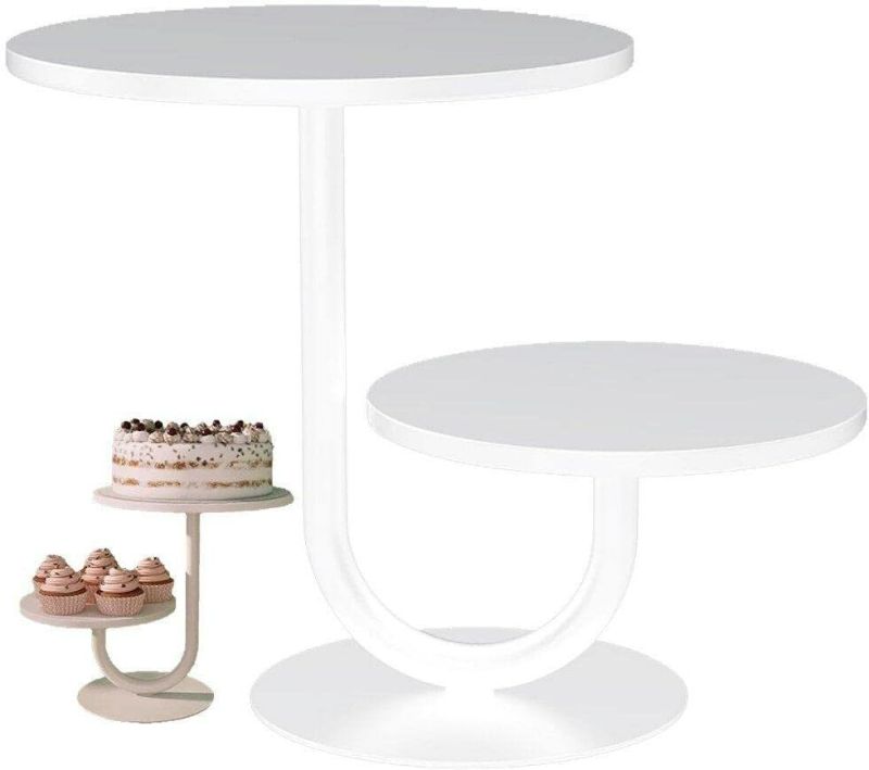 Photo 1 of Cake Stand 2-tier Cupcake Stand Afternoon Tea Stands Serving Platters for Parties Wedding Cake Stand Gold Cake Stand Set 8/10 Inch
