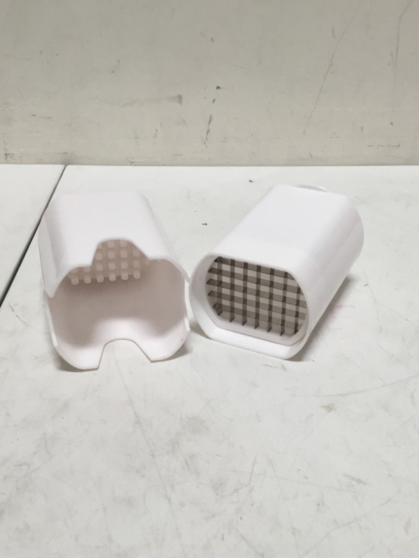 Photo 1 of French Fry Cutter Natural Cut Rapid Slicer Vegetable Dicer Potato Tool Food Dicer Veggie Dicer Chopper Veg Chopper White