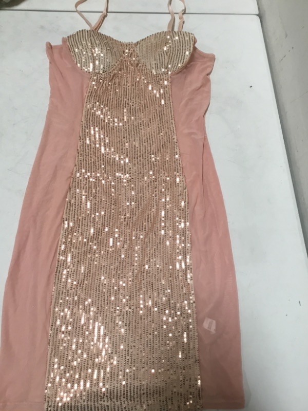 Photo 2 of Bebe SEQUIN FRONT KNIT DRESS (S/M)