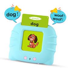 Photo 1 of JUGUTEE Preschool Learning Toys Early Educational Intelligent Electric Kids Language Card Reader Words Reading Learning Words Study Toys Game for Kids.(Multicolor) Pack of 1.
