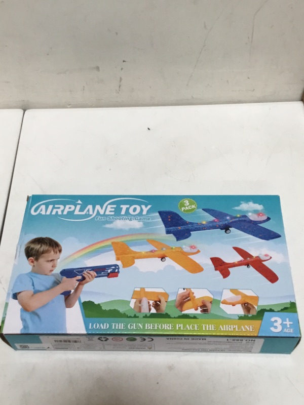 Photo 2 of 3 Pack Airplane Launcher Toy, 12.6 inch Foam Glider with LED Catapult Plane and 2 Flight Modes, Outdoor Children Flying Sport Toys
