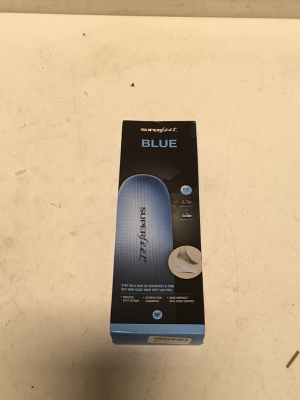 Photo 1 of Superfeet All-Purpose Support Medium Arch Insoles (Blue) - Trim-To-Fit Orthotic Shoe Inserts - Professional Grade - Men 7.5-9 / Women 8.5-10 7.5-9 Men / 8.5-10 Women
