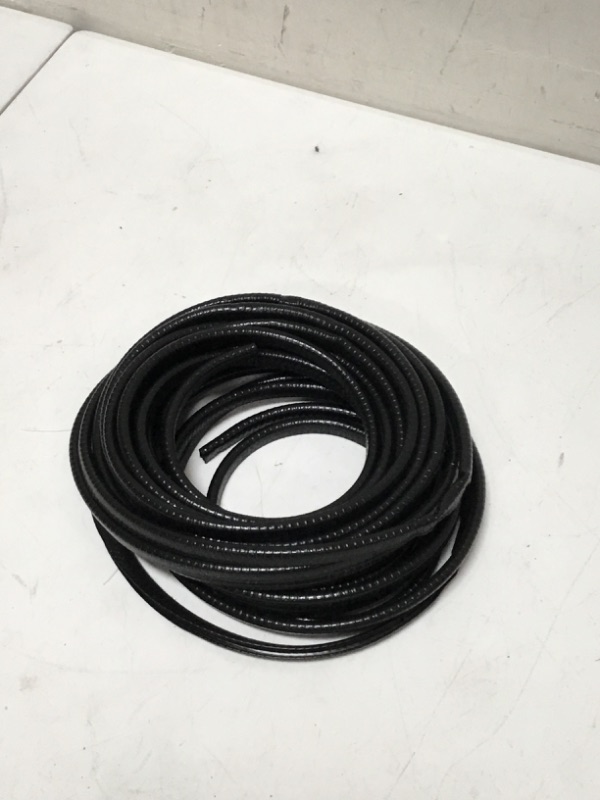 Photo 2 of Othmro 1Pcs 39.37Ft Length 0.56" ID Corrugated Tube, Wire Conduit, Not-Split Flexible Bellows Tube Pipe Polypropylene PP for Home Outdoor Automotive Marine Wire Wrap Cover Sleeve Conduit - Black
