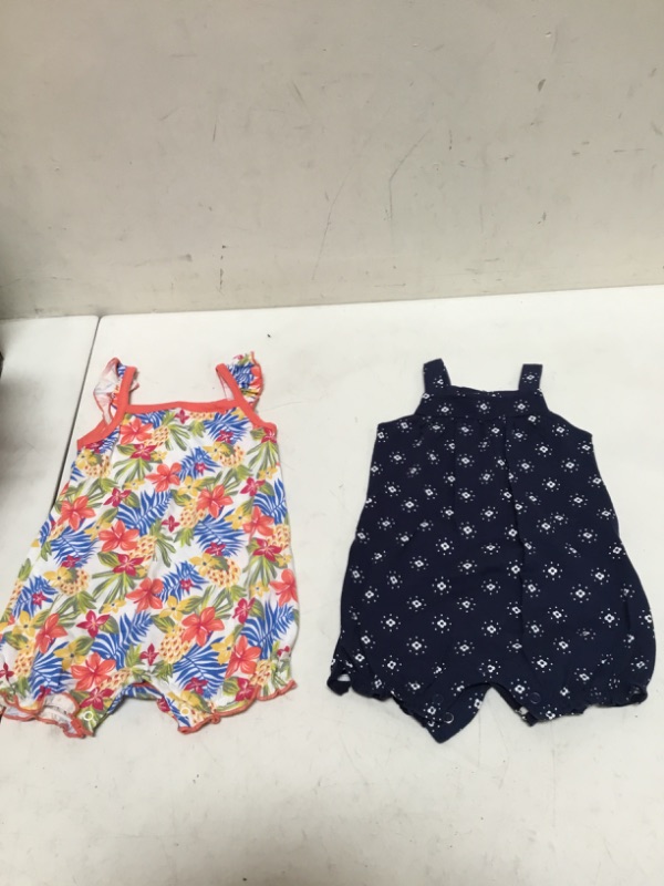 Photo 1 of Baby Girl's two-piece multicolored rompers (6–9 months)  