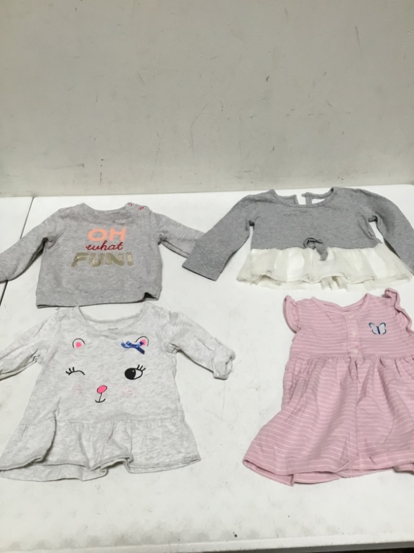 Photo 1 of 4 pieces of adorable baby clothes, various styles (6–9 months) 