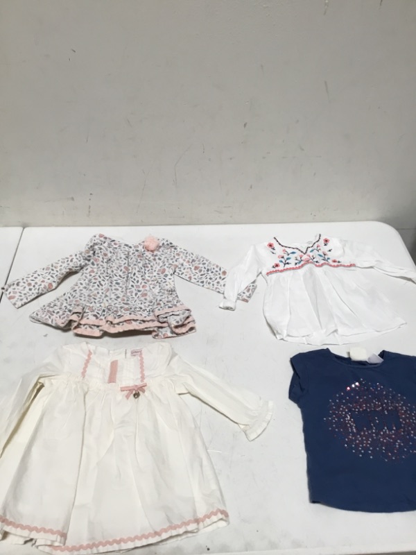 Photo 1 of 4 pieces of adorable baby clothes, various styles (6–9 months) 