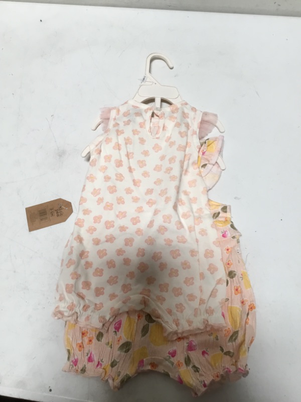 Photo 2 of Chick Pea Baby Girls 2 Pk Rompers - Multi (3-6 months)