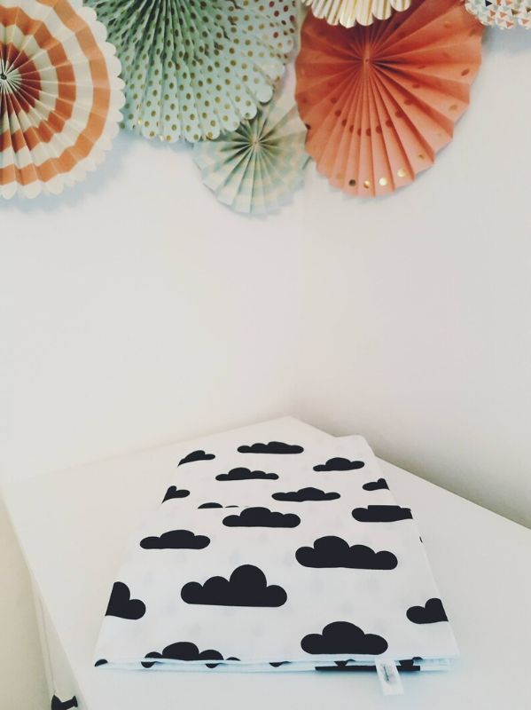 Photo 1 of Clouds and Rain Drops Toddler Bedding 