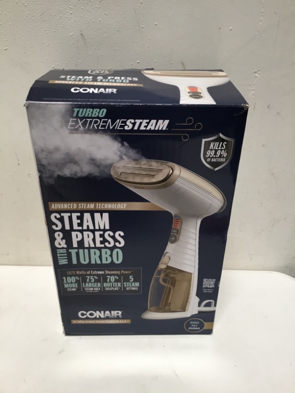 Photo 2 of Conair Turbo ExtremeSteam Handheld Fabric Steamer