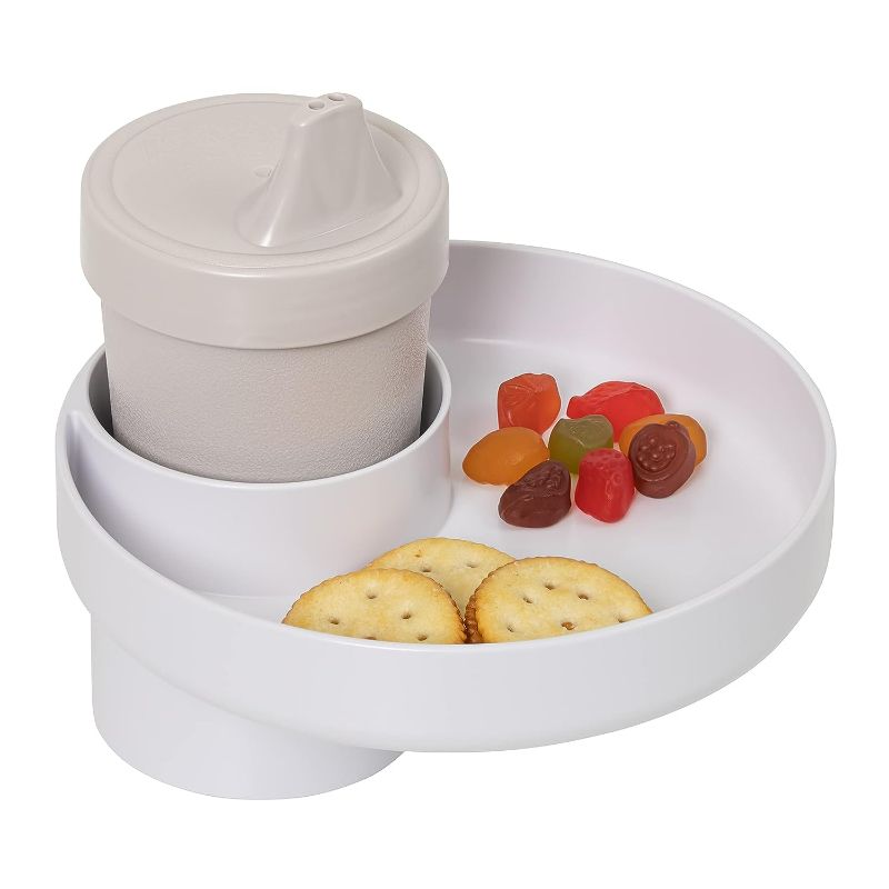 Photo 1 of My Travel Tray – for Cup Holder (White) Made in USA - Car Journey Must – Insert into Cupholders Found on Car Seats, Booster, Strollers & Your car Cup Holder
