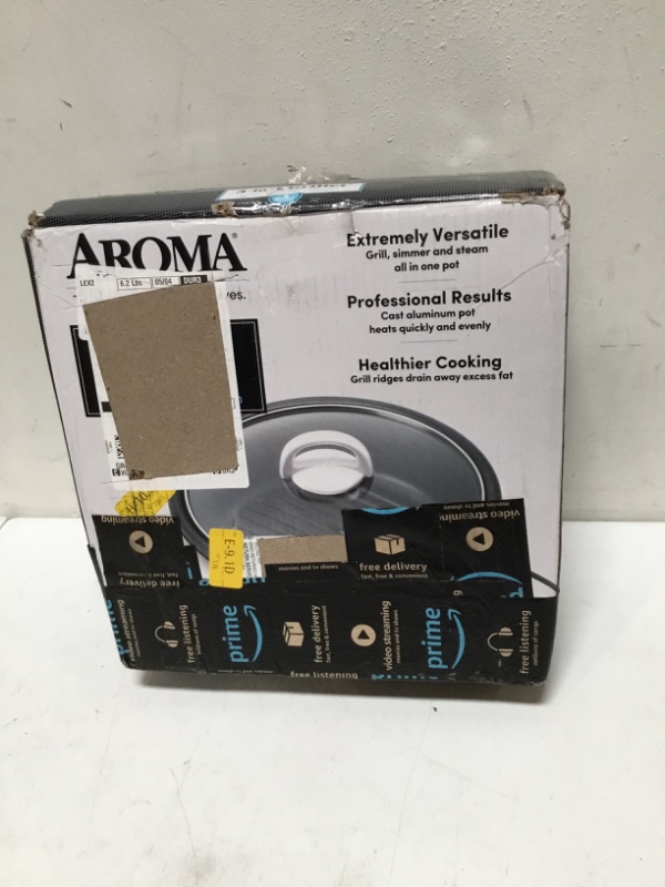 Photo 2 of Aroma ASP-133 Grill 3 in 1 Indoor Electric Grill., Pot and Steamer 10"
