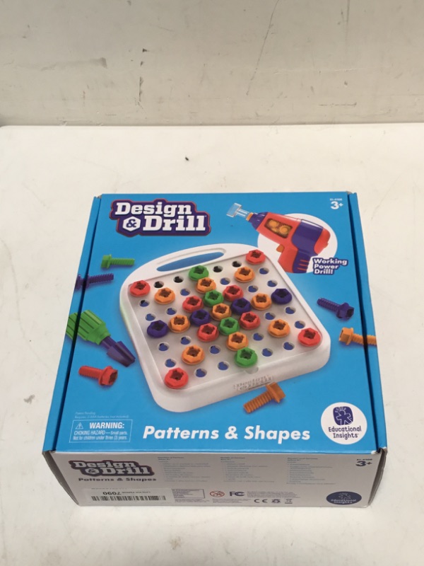 Photo 2 of Educational Insights Design &amp Drill Patterns Shapes Toy, 58 Piece Set,