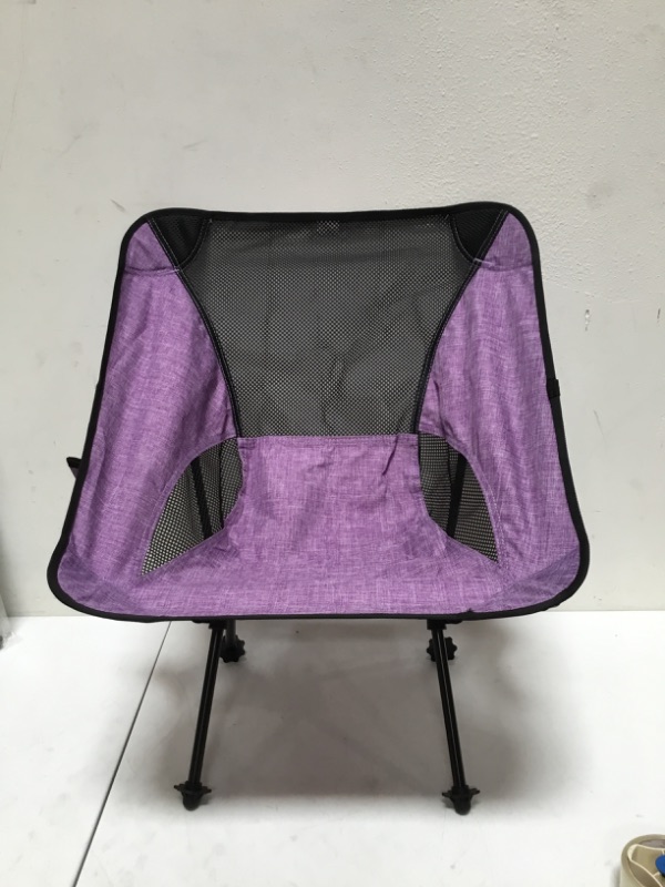Photo 3 of Lawn Chairs Outdoor 2023 Upgrade Ultralight Camping Chair, Folding Chair Portable, Compact Backpack Chairs for Outside Lawn Hiking Travel 330 lbs - 1pc Purple
