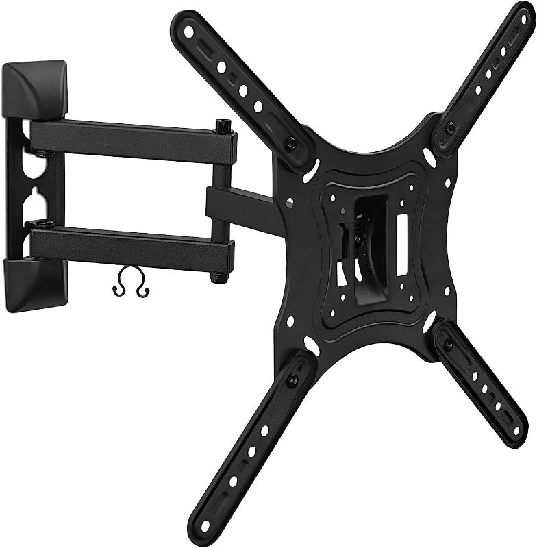 Photo 1 of Mount-It! Full Motion TV Wall Mount Monitor Wall Bracket with Swivel and Articulating Tilt Arm, Fits 26 32 35 37 40 42 47 50 55 Inch LCD LED OLED Flat Screens up to 66 lbs and VESA 400x400
