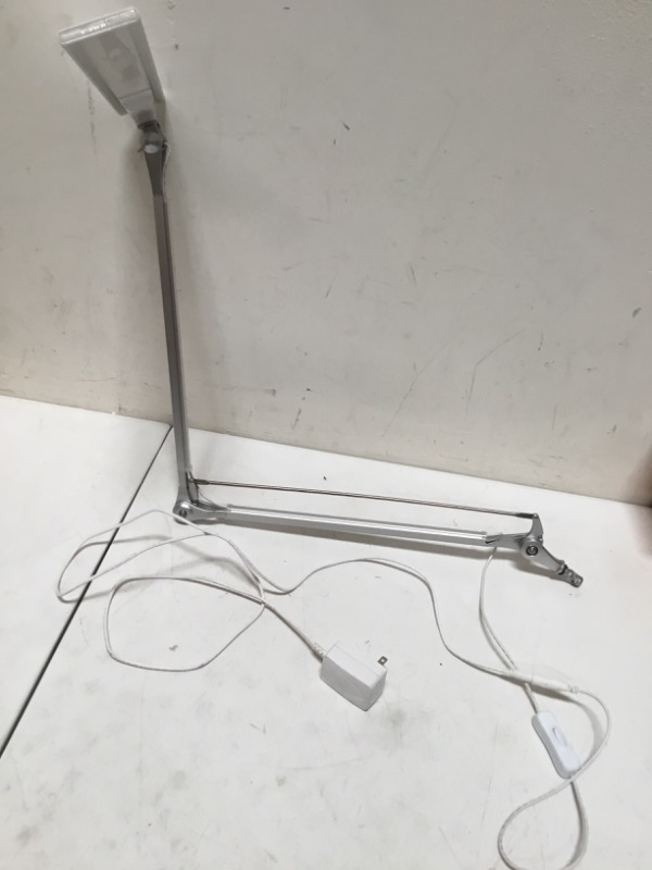 Photo 2 of LED Desk Lamp, PHIVE Architect Lamp, Task Lamp, Metal Swing Arm Dimmable Clamp On Light (Eye-Care, Touch Control, Memory Function, Adjustable Arm Office Lamp Work Lighting) Silver