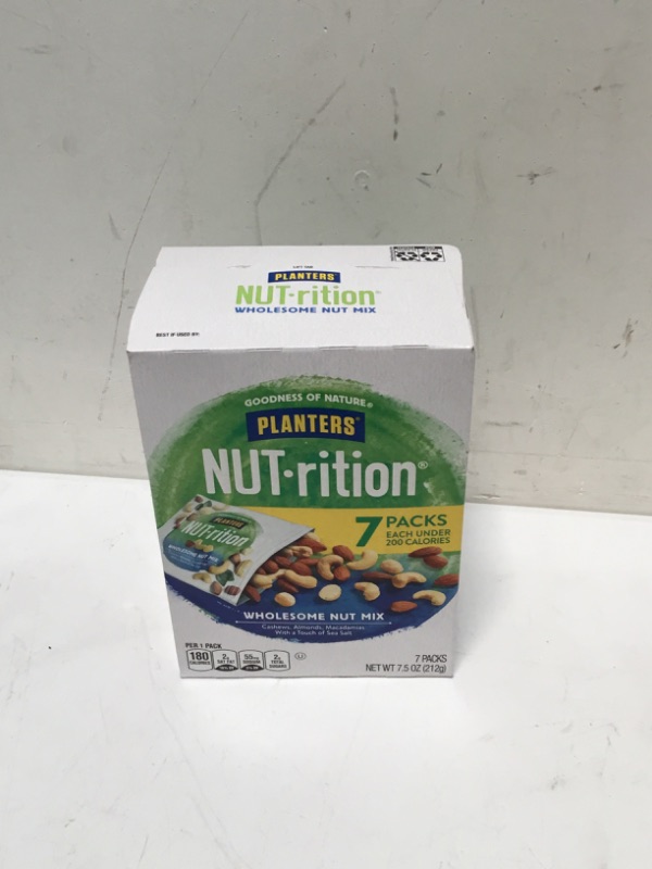 Photo 2 of Planters, Nut-rition, Wholesome Nut Mix, 6 Count, 7.5oz Box (Pack of 3)
