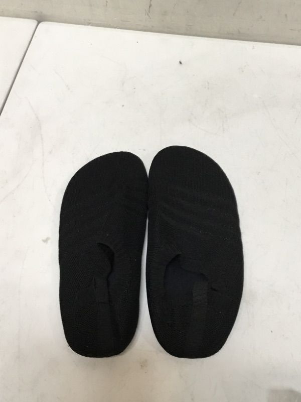 Photo 2 of Sosenfer Slippers for Women Lightweight Non-slip House Slippers Barefoot Home Yoga Sock Shoes Black 7 Women