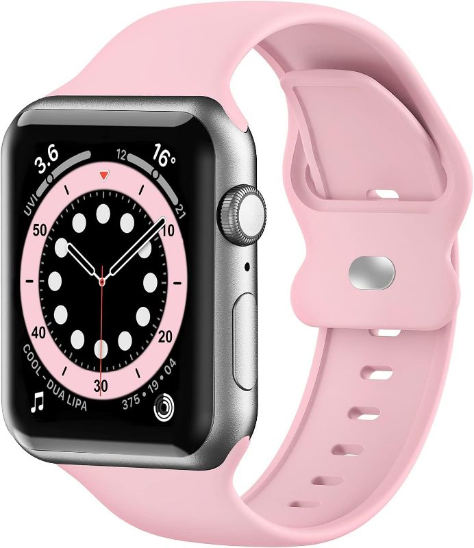 Photo 1 of DAISDJUY OP Sport Silicone Bands Compatible with Apple Watch Bands 38mm 40mm 41mm 42mm 44mm 45mm 49mm iWatch Series 8 7 6 SE 5 4 3 2 1 Strap Women Men, Vintage Rose 38mm/40mm/41mm-S/M