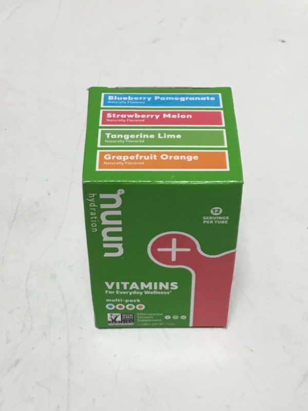 Photo 2 of Nuun Vitamins: Vitamins + Electrolyte Drink Tablets, Mixed Fruit Pack, 4 Tubes (48 Servings), 12 Count (Pack of 4) Mixed Fruit 12 Count (Pack of 4)