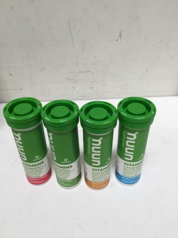 Photo 3 of Nuun Vitamins: Vitamins + Electrolyte Drink Tablets, Mixed Fruit Pack, 4 Tubes (48 Servings), 12 Count (Pack of 4) Mixed Fruit 12 Count (Pack of 4)