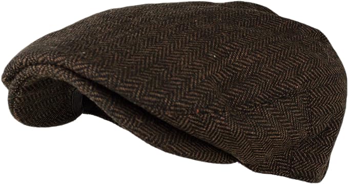 Photo 1 of Jeff & Aimy Winter Autumn Flat Cap Mens Warm Wool Vintage Newsboy Hat Cabbie Paris Conductor (BLK, L)