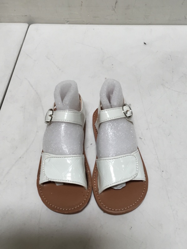 Photo 2 of THEE BRON White Flower Girl Wedding Princess Sandals Toddler/Little Girl(AA312,White/6M)