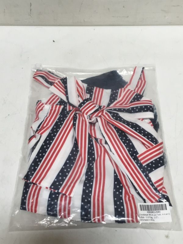 Photo 2 of Goodplayer 4th of July Toddler Girl Outfit US Flag Independence Day Top+Jeans Celebration Denim Shorts Summer Clothes?US Flag2-3T?