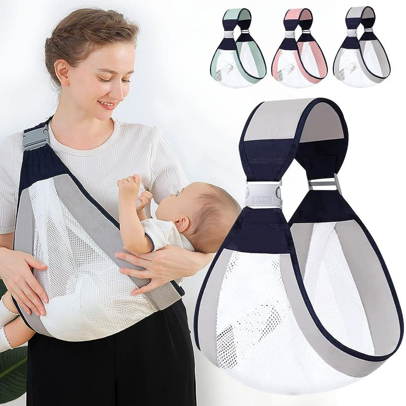 Photo 1 of Baby Carrier,Adjustable Babies Holder Carrier,Baby Half Wrap Hip Carrier,One Shoulder Save Energy,Lightweight Breathable Mesh Natural Cotton Fabric,Suitable for Newborns Weighing 45 lbs