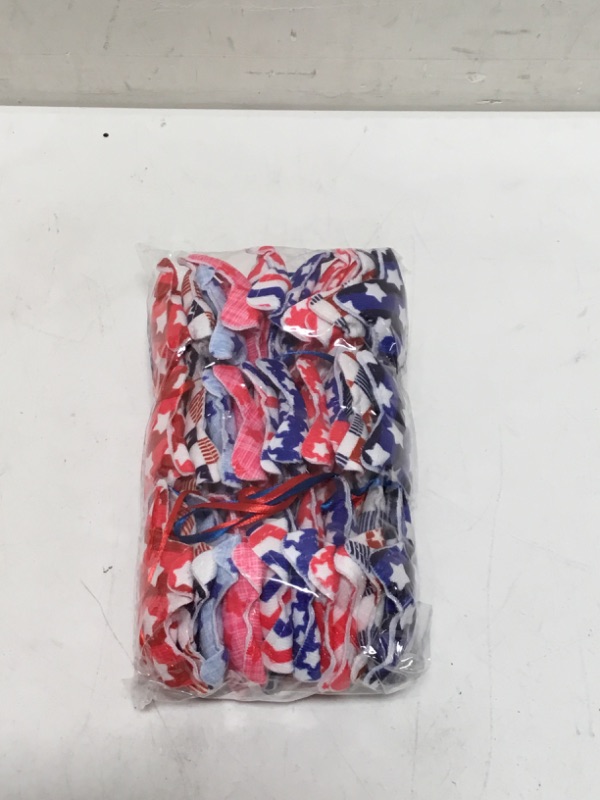 Photo 2 of 30 PCS Memorial Day Decorations 4th of July Tree Decorations - 4.2x3 Inch 4th of July Ornaments USA Flag Star Hanging Memorial Day Decorations for Office