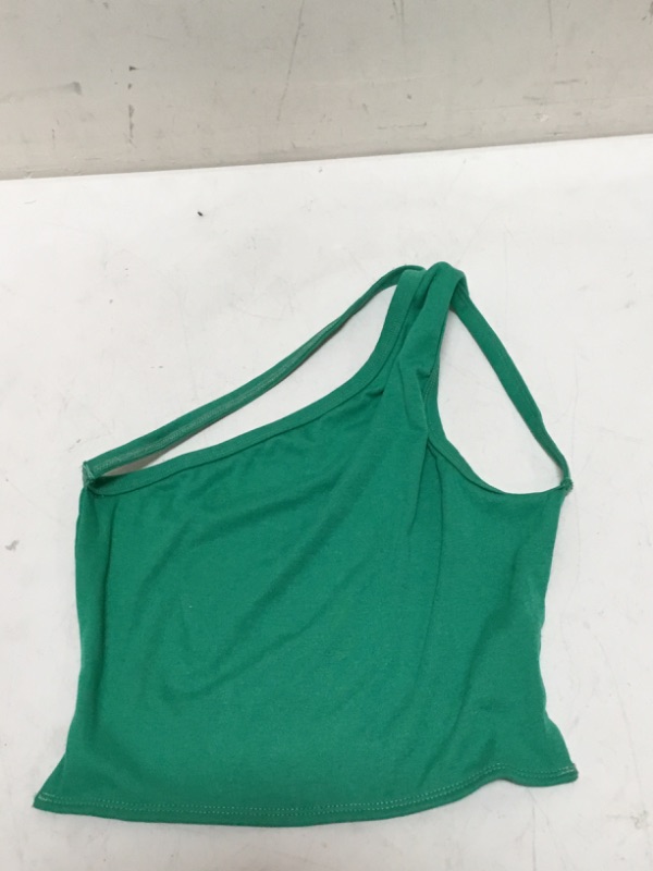 Photo 2 of COLD SHOULDER TANK-VS GREEN BACK CUT OUT (XS)