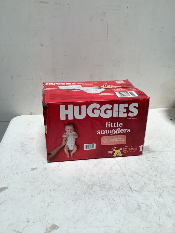Photo 2 of Baby Diapers Size 1 (8-14 lbs), 84ct, Huggies Little Snugglers Newborn Diapers Size 1 (84 Count)