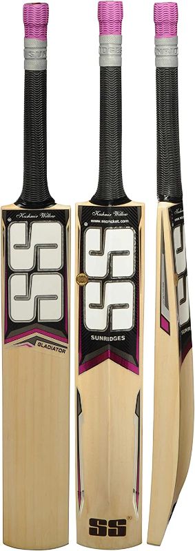 Photo 1 of SS Cricket Bat Gladiator Kashmir Willow Full Adult Size Short Handle by Sunridges with Free Sunridges Bat Cover - Bat Suitable for Playing with Normal Cork Ball or Heavy Tennis Ball