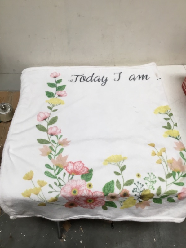 Photo 2 of "Today I am" Baby Growth Tracking Blanket 