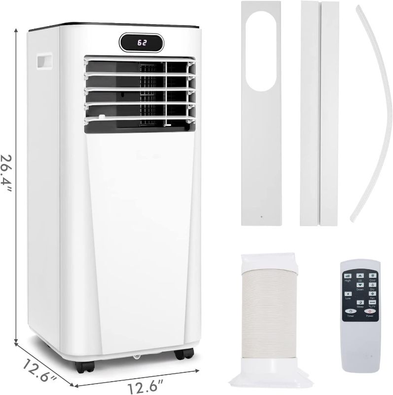 Photo 2 of GOFLAME 10000BTU Portable Air Conditioner, 3-IN-1 Air Cooler & Dehumidifier with Remote Control, Sleep Mode, 2 Speeds and 24H Timer, Air Cooling Fan for Home & Office, White