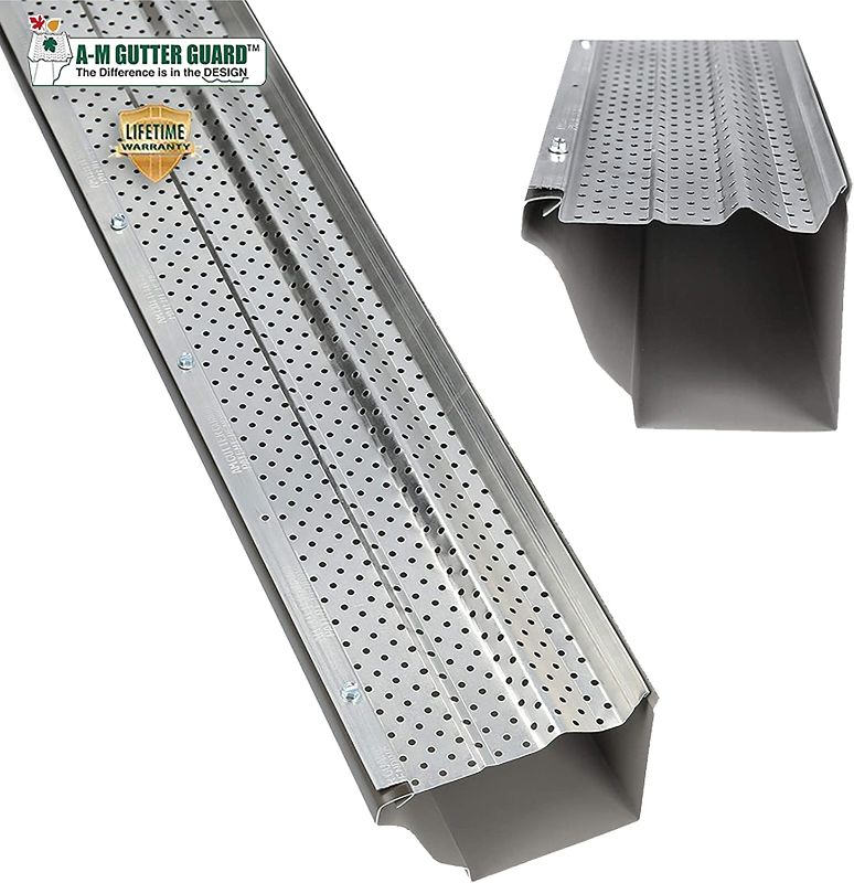 Photo 1 of A-M Gutter Guard - Aluminum 5" (50 Feet, Mill Finish)