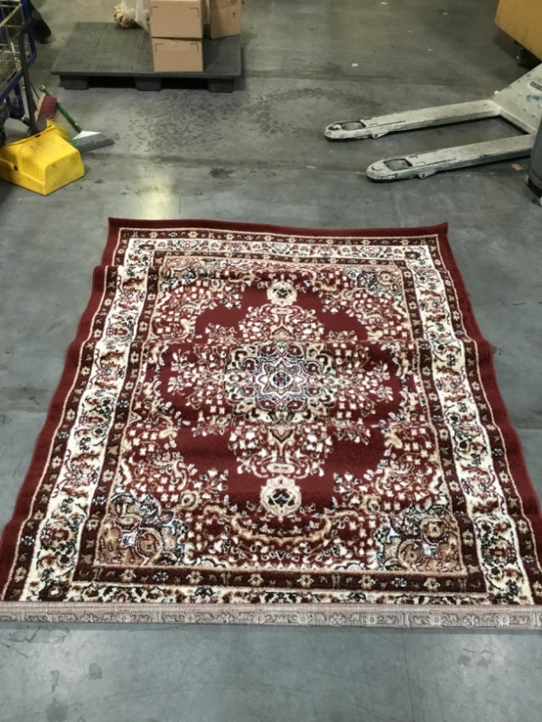 Photo 2 of Antep Rugs Oriental 5x7 Traditional Medallion Indoor Area Rug Siesta (Maroon Beige, 5'3" x 7') 5'3" x 7' Maroon