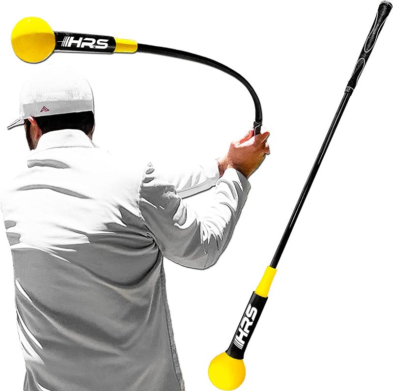 Photo 1 of Golf Swing Trainer Aid Improve Flexibility Tempo, Rhythm, Balance and Strength Training. Indoor/Outdoor Swing Correction Practice for Chipping, Driving and Hitting. Golf Accessories Warm-Up Stick
