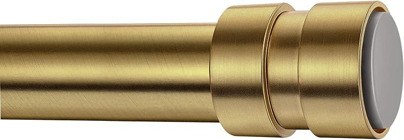 Photo 1 of BRIOFOX Simple Shower Curtain Rod - Modern Shower Rod Tension - Rust Proof Non-Slip 42-72 Inches Metal Steel, Gold