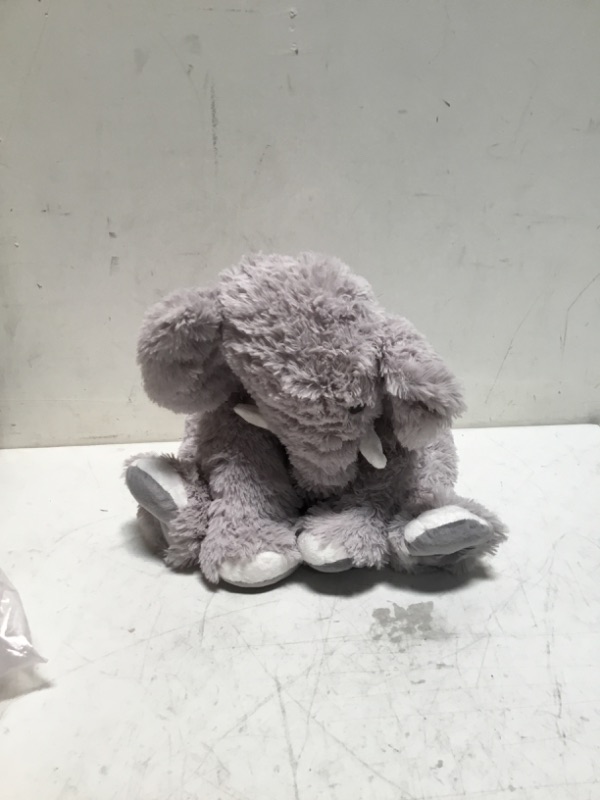 Photo 2 of WEIGEDU Plush Giant Elephant Stuffed Animal, Soft Huggable Cute Elephant Plush Toy for Girls Boys Kids Babies Birthday Bedtime, 13.4 inches Gray