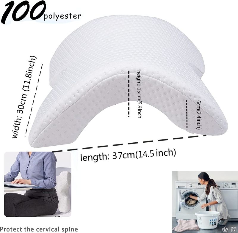 Photo 1 of LOCYOP Memory Foam Pillow with Arm Hole Couple Pillow Cuddle Pillow for Side Sleeper Travel Pillow for Couples Sleeping Pillow for Neck Back Lumbar Support