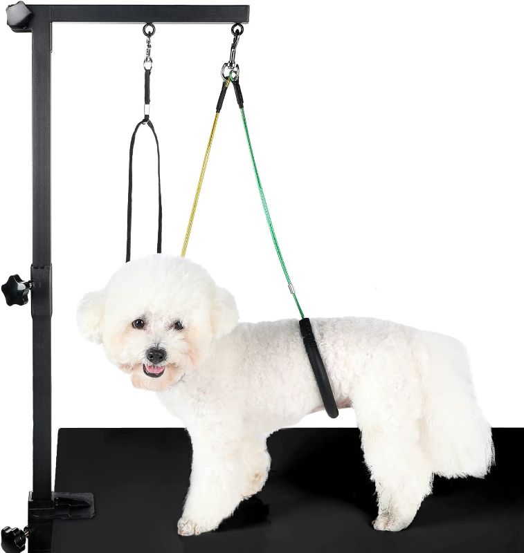 Photo 1 of Dog-Grooming-Arm, 35" Adjustable Pet Grooming Table Arm with Clamp, Dog Grooming Stand for Small Medium Dogs at Home, Dog Grooming Table Arm