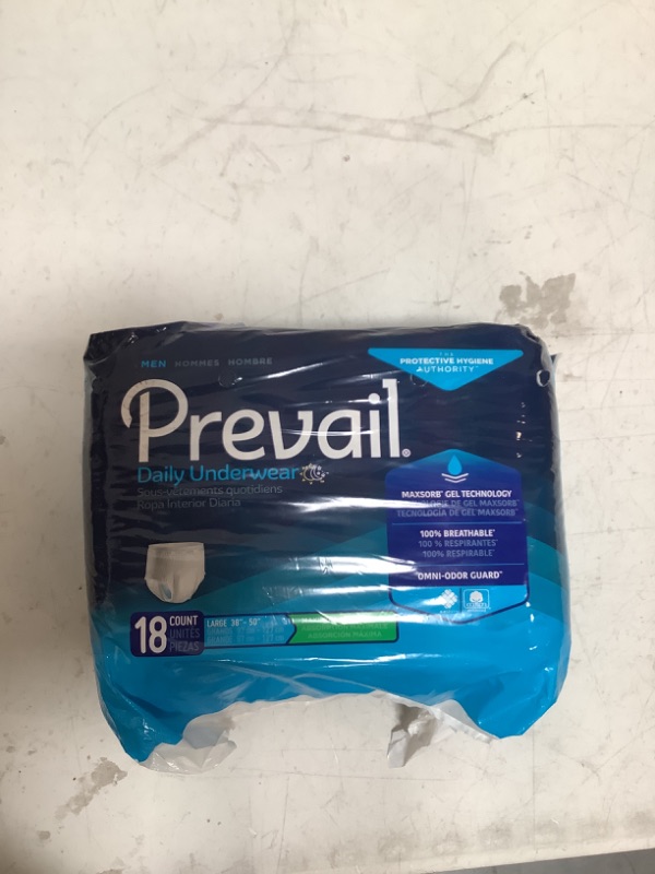 Photo 1 of Prevail Proven | Large Pull-Up | Men's Incontinence Protective Underwear | Maximum Absorbency |18 Count