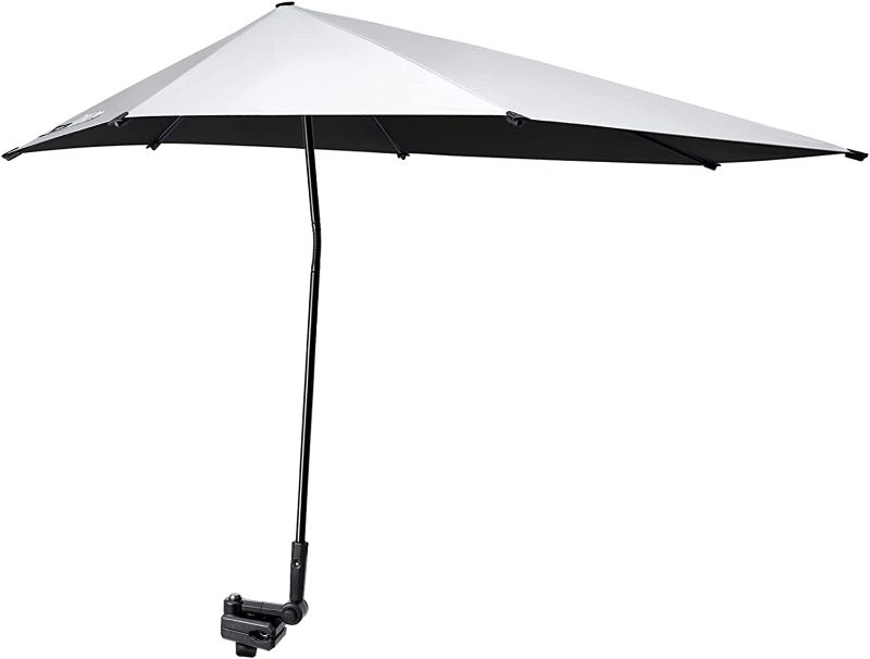 Photo 1 of G4Free UPF 50+ Adjustable Beach Umbrella XL with Universal Clamp for Chair, Stroller, Wheelchair, Golf Cart, Bleacher, Patio